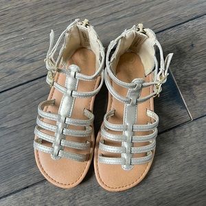 Metallic Gold toddler gladiator sandal